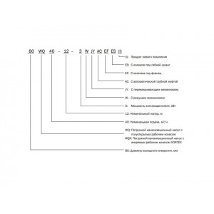 Насос канализационный CNP 100WQ50-12-4AC(I) 4кВт 3х380В чугунный с автоматической трубной муфтой DN 100 кабель 9м 40гр.